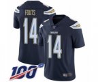 Los Angeles Chargers #14 Dan Fouts Navy Blue Team Color Vapor Untouchable Limited Player 100th Season Football Jersey