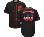 San Francisco Giants #40 Madison Bumgarner Replica Black USA Flag Fashion Baseball Jersey