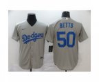Los Angeles Dodgers #50 Mookie Betts Royal Gray 2020 Cool Base Jersey