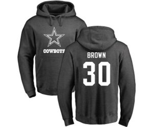 Dallas Cowboys #30 Anthony Brown Ash One Color Pullover Hoodie