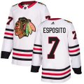 Chicago Blackhawks #7 Tony Esposito White Road Authentic Stitched NHL Jersey