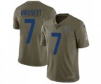 Indianapolis Colts #7 Jacoby Brissett Limited Olive 2017 Salute to Service Football Jersey