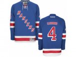 New York Rangers #4 Adam Clendening Authentic Royal Blue Home NHL Jersey