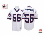 New York Giants #56 Lawrence Taylor White Authentic Throwback Football Jersey