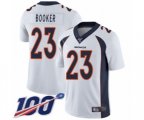 Denver Broncos #23 Devontae Booker White Vapor Untouchable Limited Player 100th Season Football Jersey