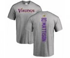 Minnesota Vikings #25 Alexander Mattison Ash Backer T-Shirt