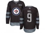 Winnipeg Jets #9 Bobby Hull Black 1917-2017 100th Anniversary Stitched NHL Jersey