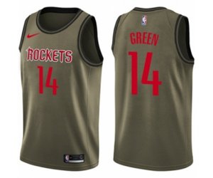 Houston Rockets #14 Gerald Green Swingman Green Salute to Service NBA Jersey