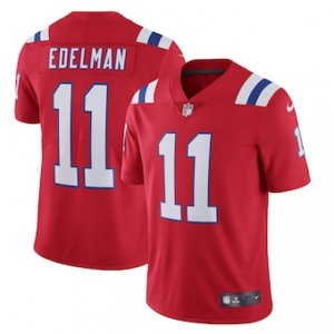 New England Patriots #11 Julian Edelman Men\'s Red Alternate 2020 Vapor Limited Jersey