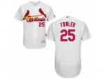 St. Louis Cardinals #25 Dexter Fowler White Flexbase Authentic Collection MLB Jersey