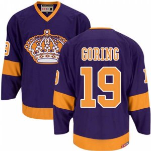 CCM Los Angeles Kings #19 Butch Goring Premier Purple Throwback NHL Jersey