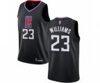Los Angeles Clippers #23 Lou Williams Authentic Black Basketball Jersey Statement Edition