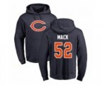 Chicago Bears #52 Khalil Mack Navy Blue Name & Number Logo Pullover Hoodie