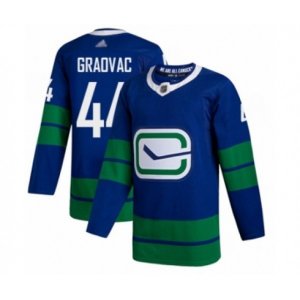 Vancouver Canucks #44 Tyler Graovac Authentic Royal Blue Alternate Hockey Jersey