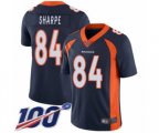 Denver Broncos #84 Shannon Sharpe Navy Blue Alternate Vapor Untouchable Limited Player 100th Season Football Jersey