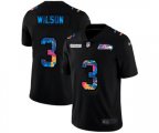 Seattle Seahawks #3 Russell Wilson Multi-Color Black 2020 NFL Crucial Catch Vapor Untouchable Limited Jersey
