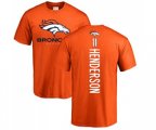 Denver Broncos #11 Carlos Henderson Orange Backer T-Shirt