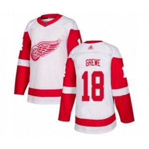 Detroit Red Wings #18 Albin Grewe Authentic White Away Hockey Jersey