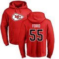 Kansas City Chiefs #55 Dee Ford Red Name & Number Logo Pullover Hoodie