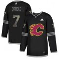 Calgary Flames #7 TJ Brodie Black Authentic Classic Stitched NHL Jersey