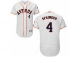 Houston Astros #4 George Springer White Flexbase Authentic Collection MLB Jersey