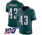 Philadelphia Eagles #43 Darren Sproles Midnight Green Team Color Vapor Untouchable Limited Player 100th Season Football Jersey