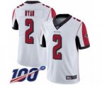 Atlanta Falcons #2 Matt Ryan White Vapor Untouchable Limited Player 100th Season Football Jersey