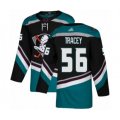 Anaheim Ducks #56 Brayden Tracey Authentic Black Teal Alternate Hockey Jersey