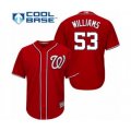 Washington Nationals #53 Austen Williams Authentic Red Alternate 1 Cool Base Baseball Player Jersey