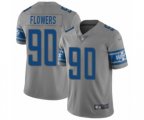 Detroit Lions #90 Trey Flowers Limited Gray Inverted Legend Football Jersey