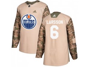 Edmonton Oilers #6 Adam Larsson Camo Authentic Veterans Day Stitched NHL Jersey