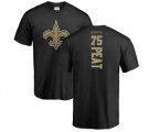 New Orleans Saints #75 Andrus Peat Black Backer T-Shirt