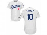 Los Angeles Dodgers #10 Justin Turner White Flexbase Authentic Collection MLB Jersey
