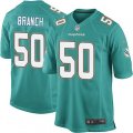 Miami Dolphins #50 Andre Branch Game Aqua Green Team Color NFL Jersey