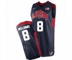 Nike Team USA #8 Deron Williams Swingman Navy Blue 2012 Olympics Basketball Jersey