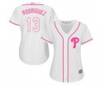 Women's Philadelphia Phillies #13 Sean Rodriguez Authentic White Fashion Cool Base Baseball Jersey