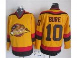 Vancouver Canucks #10 Pavel Bure Gold CCM Throwback Stitched NHL jerseys