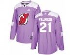New Jersey Devils #21 Kyle Palmieri Purple Authentic Fights Cancer Stitched NHL Jersey