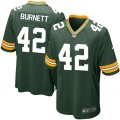 Green Bay Packers #42 Morgan Burnett Game Green Team Color NFL Jersey