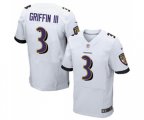 Baltimore Ravens #3 Robert Griffin III Elite White Football Jersey