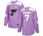 Adidas St. Louis Blues #7 Patrick Maroon Authentic Purple Fights Cancer Practice NHL Jersey