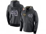 Tampa Bay Buccaneers #40 Mike Alstott Stitched Black Anthracite Salute to Service Player Performance Hoodie