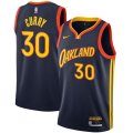 Golden State Warriors #30 Stephen Curry Nike Navy 2020-21 Swingman Player Jersey
