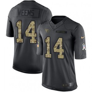 Tennessee Titans #14 Eric Weems Limited Black 2016 Salute to Service NFL Jersey