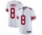 New York Giants #8 Daniel Jones White Vapor Untouchable Limited Player Football Jersey