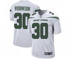 New York Jets #30 Rashard Robinson Game White Football Jersey