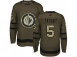 Winnipeg Jets #5 Mark Stuart Green Salute to Service Stitched NHL Jersey