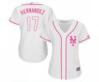 Women's New York Mets #17 Keith Hernandez Authentic White Fashion Cool Base Baseball Jersey