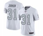 Oakland Raiders #31 Isaiah Johnson Limited White Rush Vapor Untouchable Football Jersey