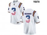 2016 US Flag Fashion 2016 Youth LSU Tigers Odell Beckham Jr. #3 College Football Limited Jersey - White